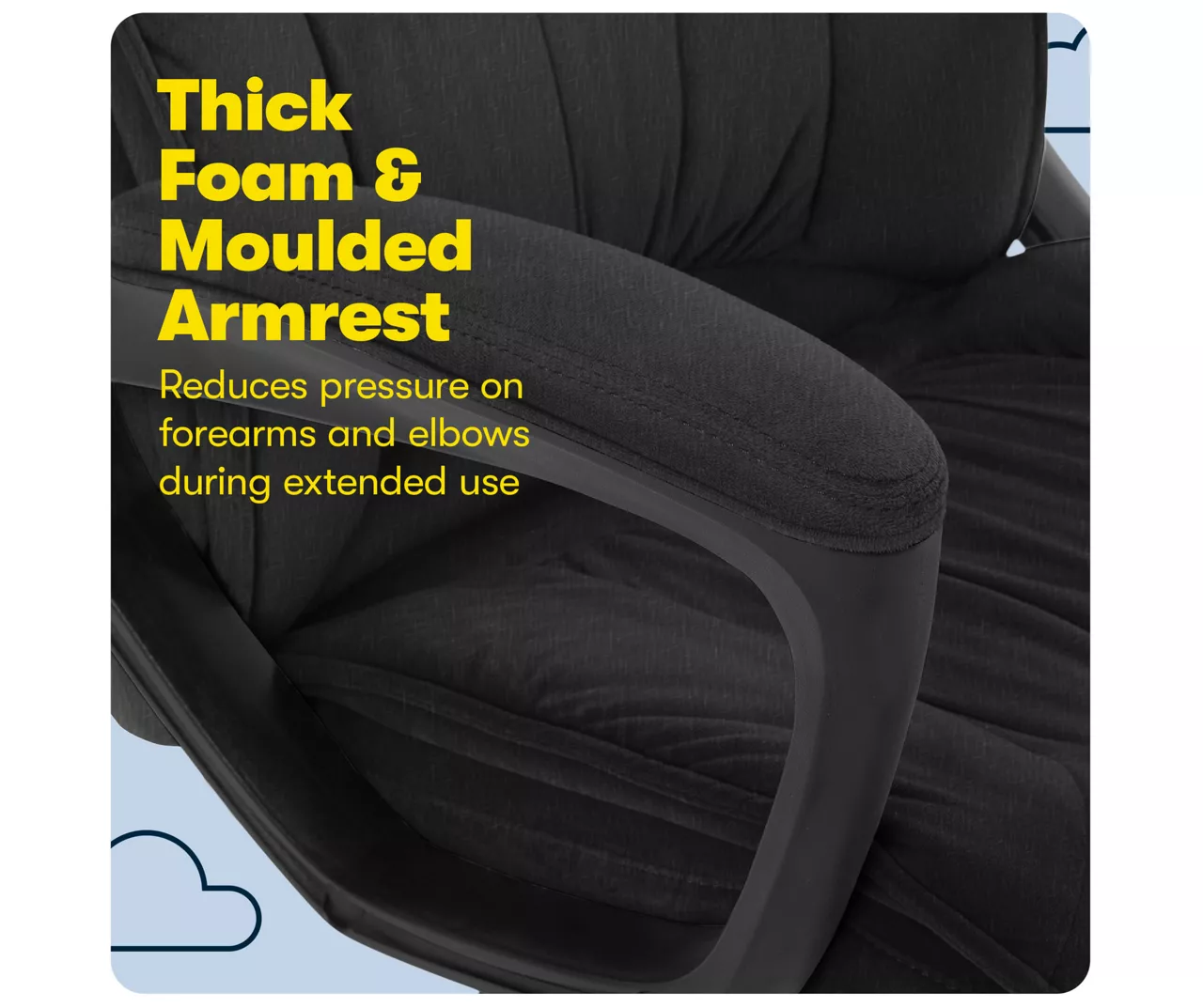 Hannah Charcoal Gray Microfiber Office Chair - Image 8