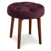 Penelope Eggplant Tufted Stool