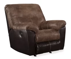 Follett Coffee Faux Leather Rocker Recliner