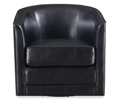 Hammond Classic Black Swivel Accent Chair