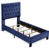 Decatur Navy Twin Upholstered Bed