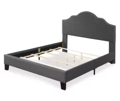 Lombard Charcoal Gray California King Upholstered Bed