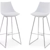 30" Thomas White Bar Stools, 2-Pack