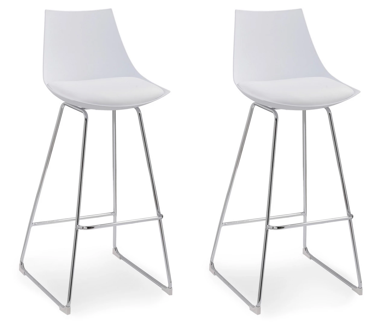 30" Thomas White Bar Stools, 2-Pack - Image 4