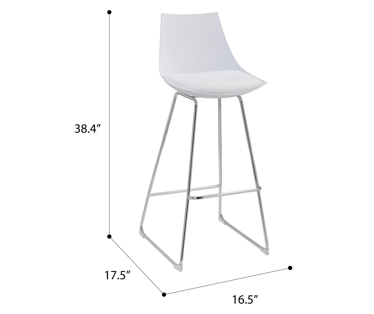 30" Thomas White Bar Stools, 2-Pack - Image 9