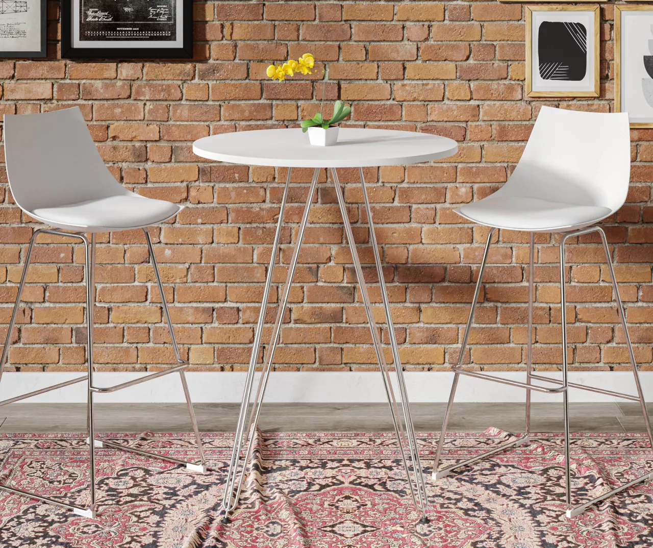 30" Thomas White Bar Stools, 2-Pack - Image 3