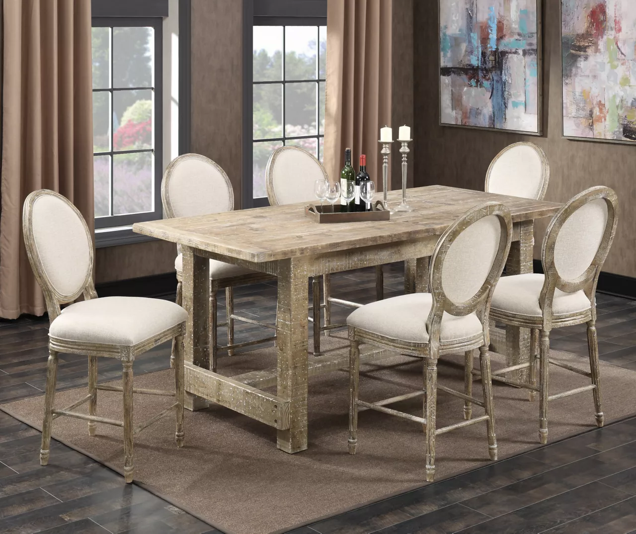 Windham Upholstered Bar Stools, 2-Pack - Image 2