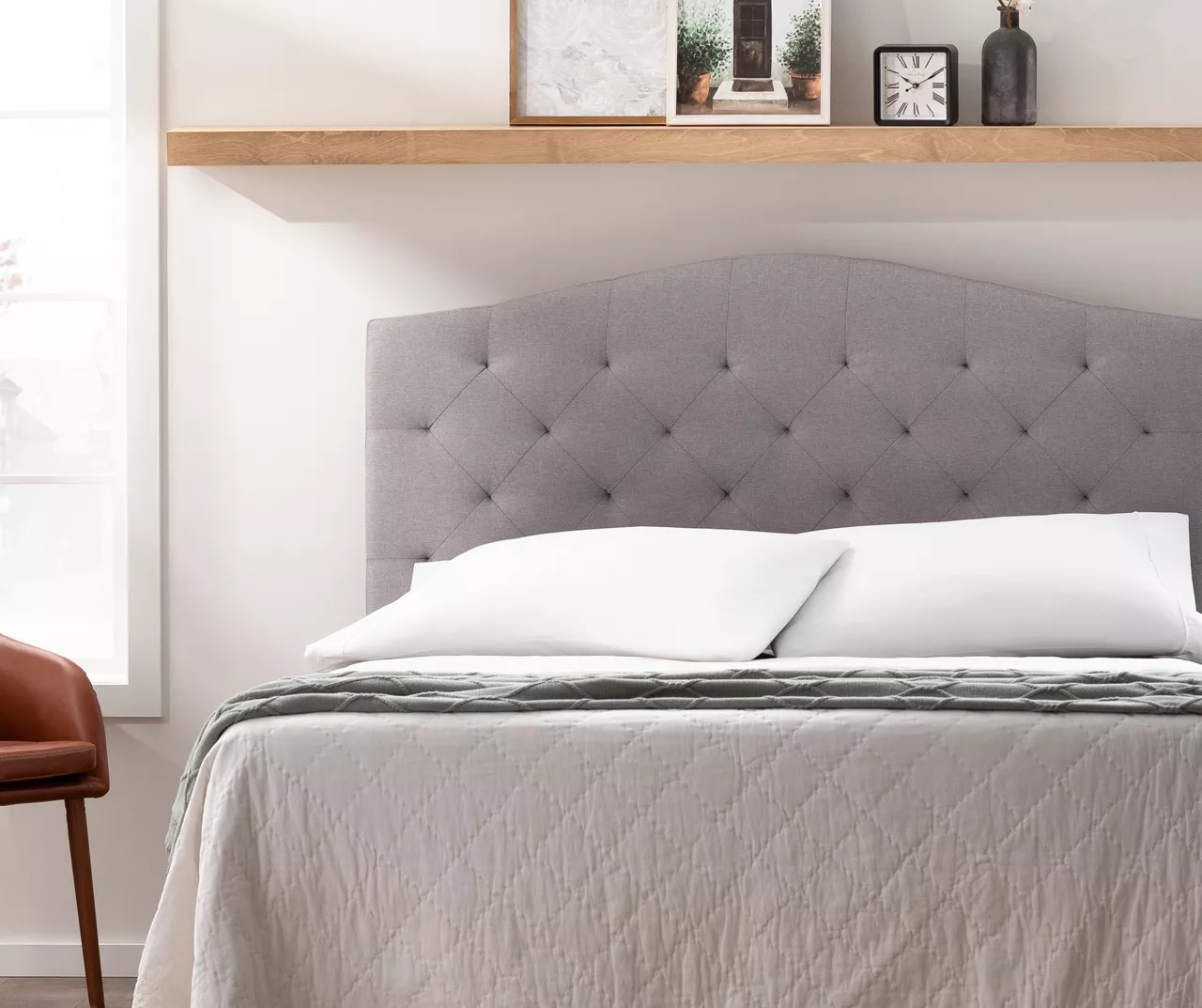 Brookside Curved Edge Upholstered Headboard - Image 6