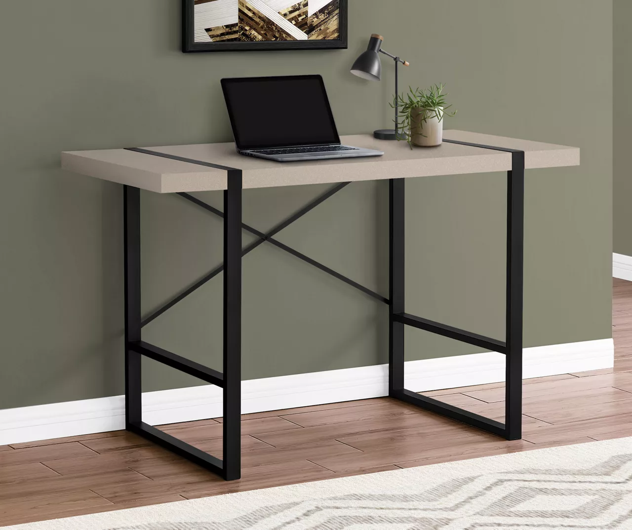 Monarch Paneled Metal Computer Desk - Image 12