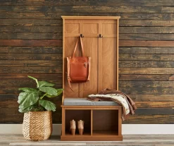 Real Living Villa Park 2-Hook Hall Tree With Cushioned Bench