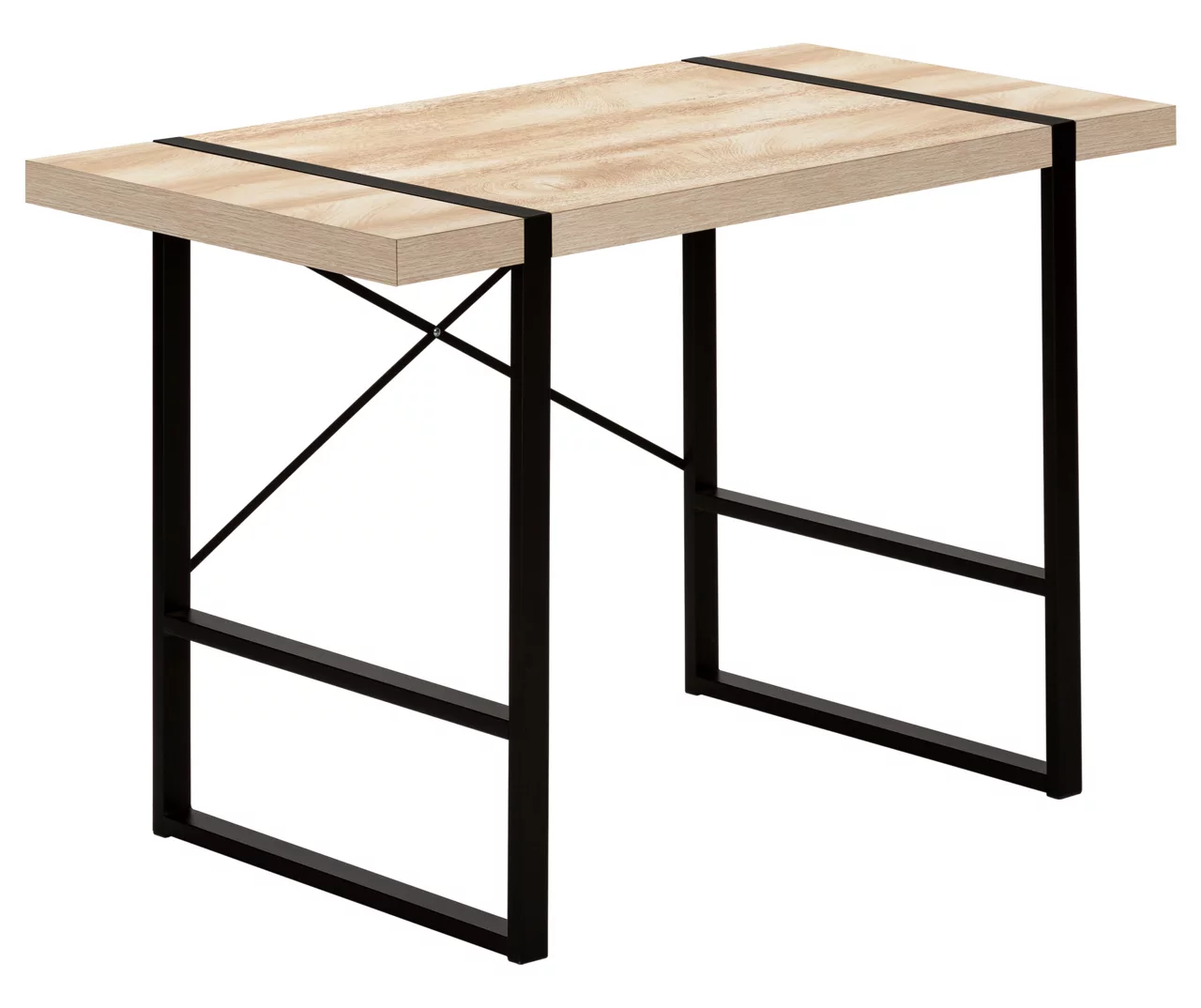 Natural Wood Look Thick Panel Computer Desk