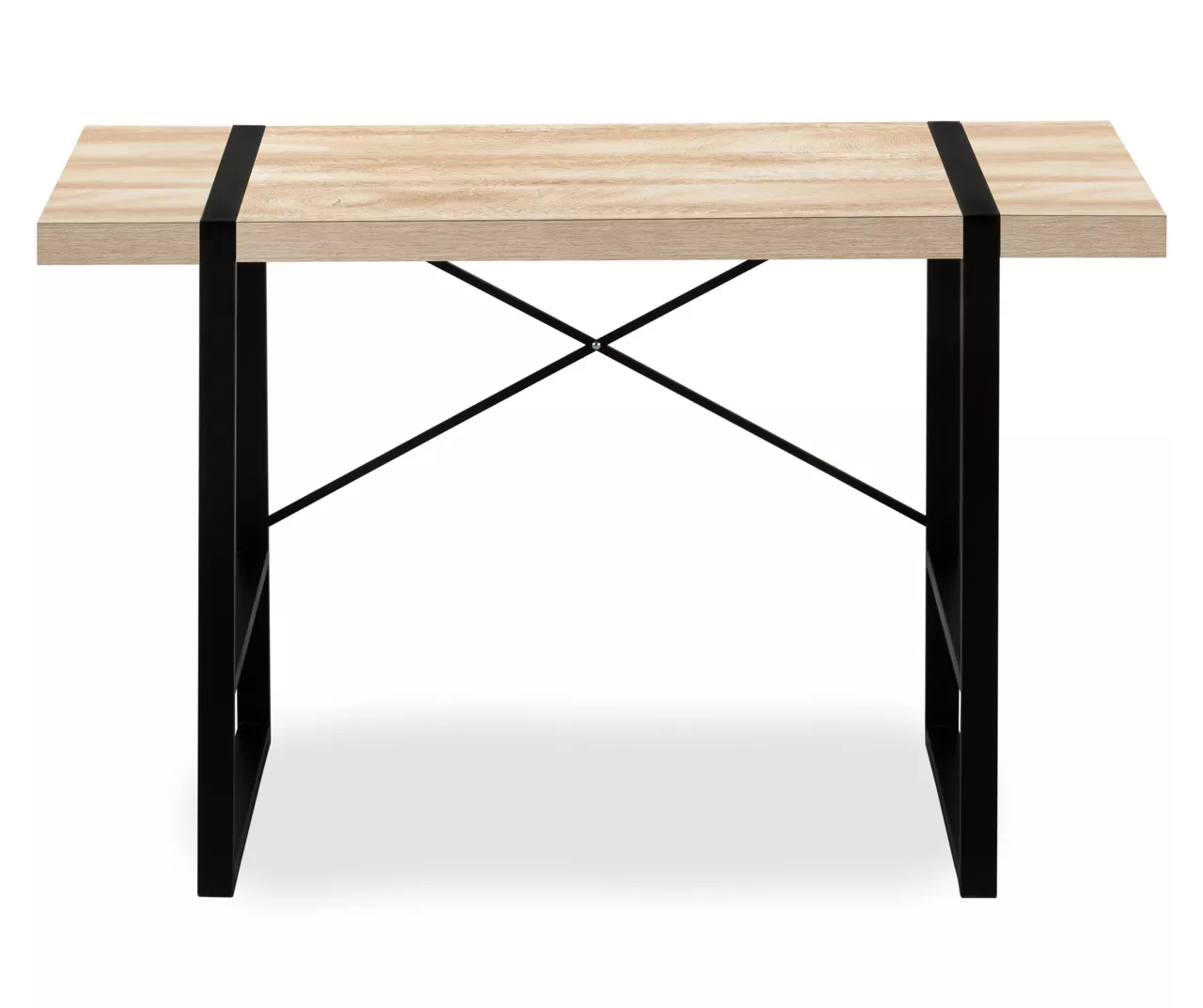 Natural Wood Look Thick Panel Computer Desk - Image 4