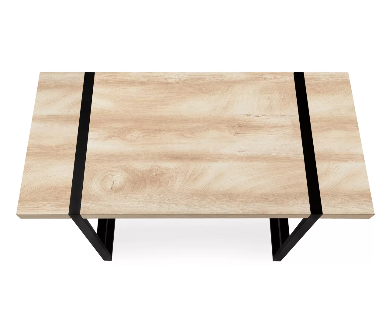 Natural Wood Look Thick Panel Computer Desk - Image 5