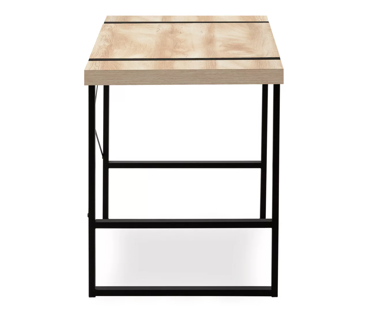 Natural Wood Look Thick Panel Computer Desk - Image 6