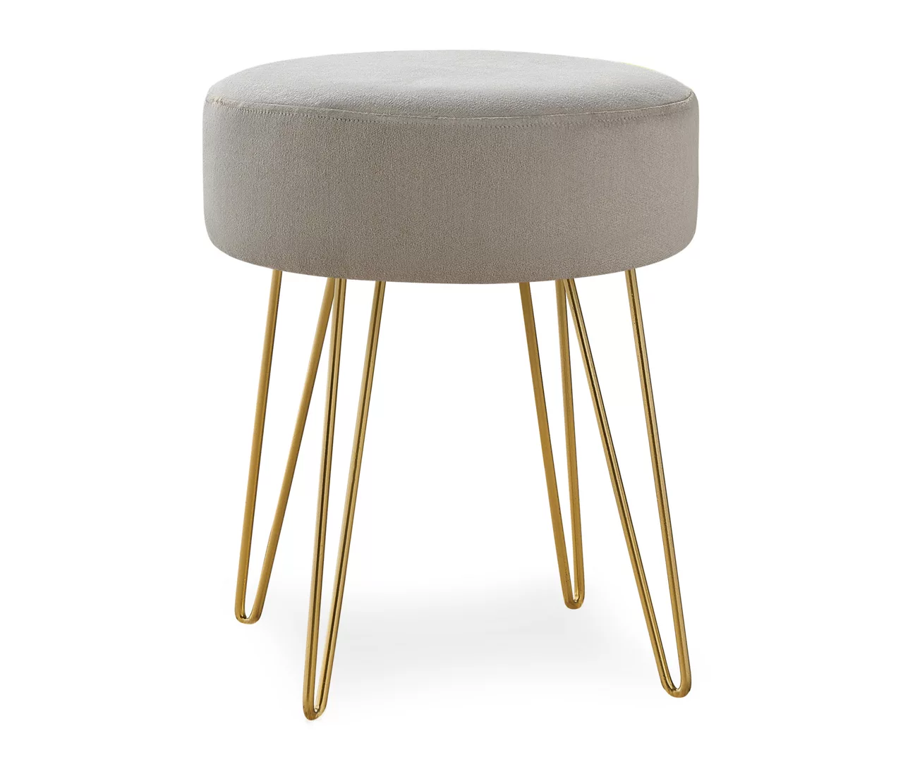 Hairpin Leg Upholstered Ottoman