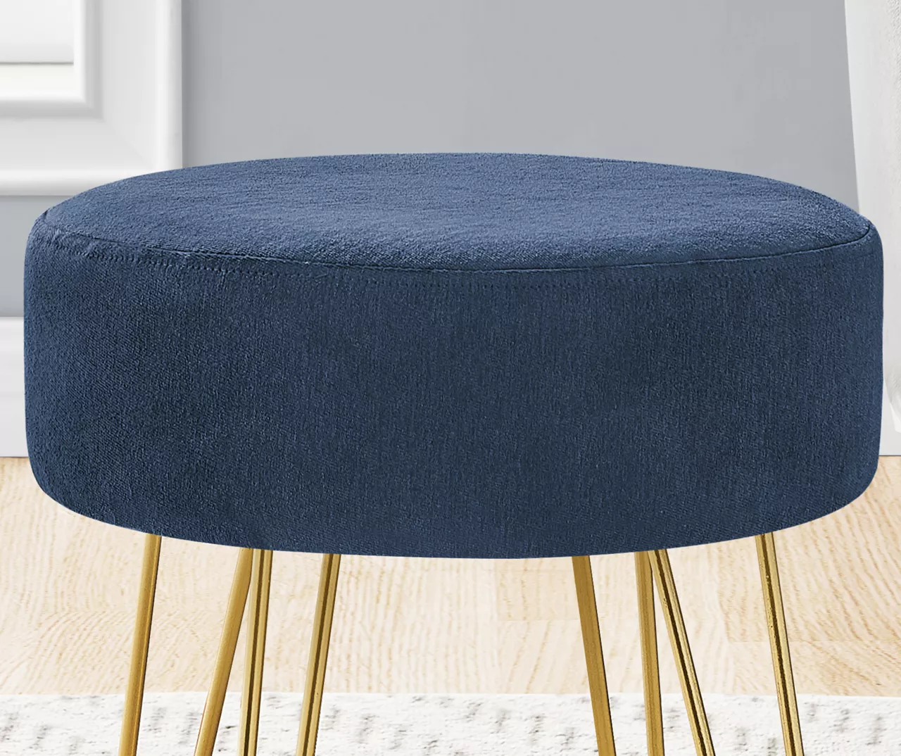 Hairpin Leg Upholstered Ottoman - Image 10