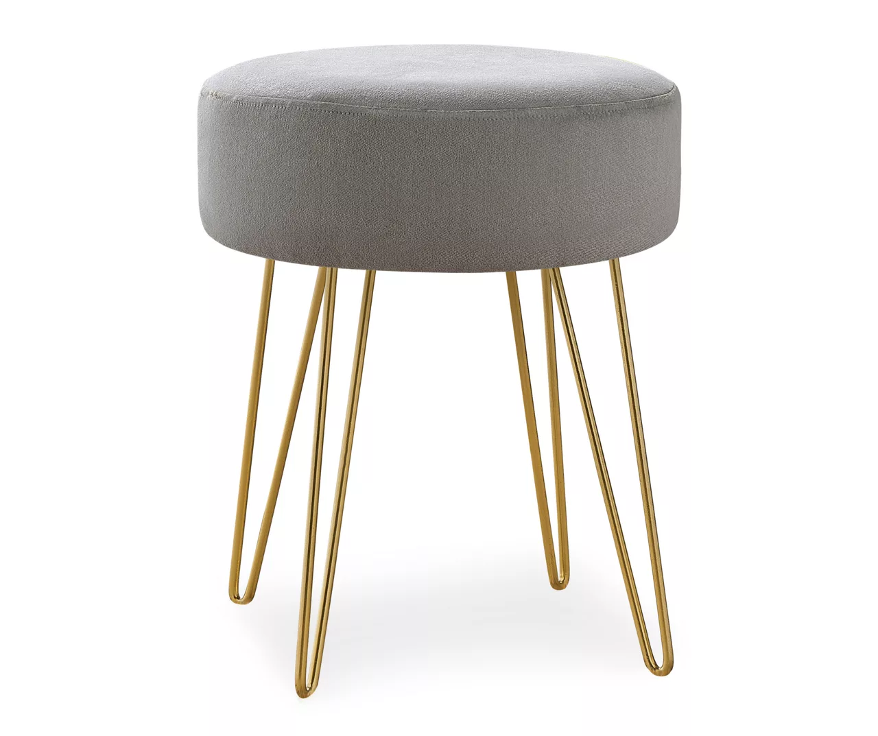 Hairpin Leg Upholstered Ottoman - Image 3