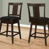 Faux Leather Swivel Bar Stools, 2-Pack