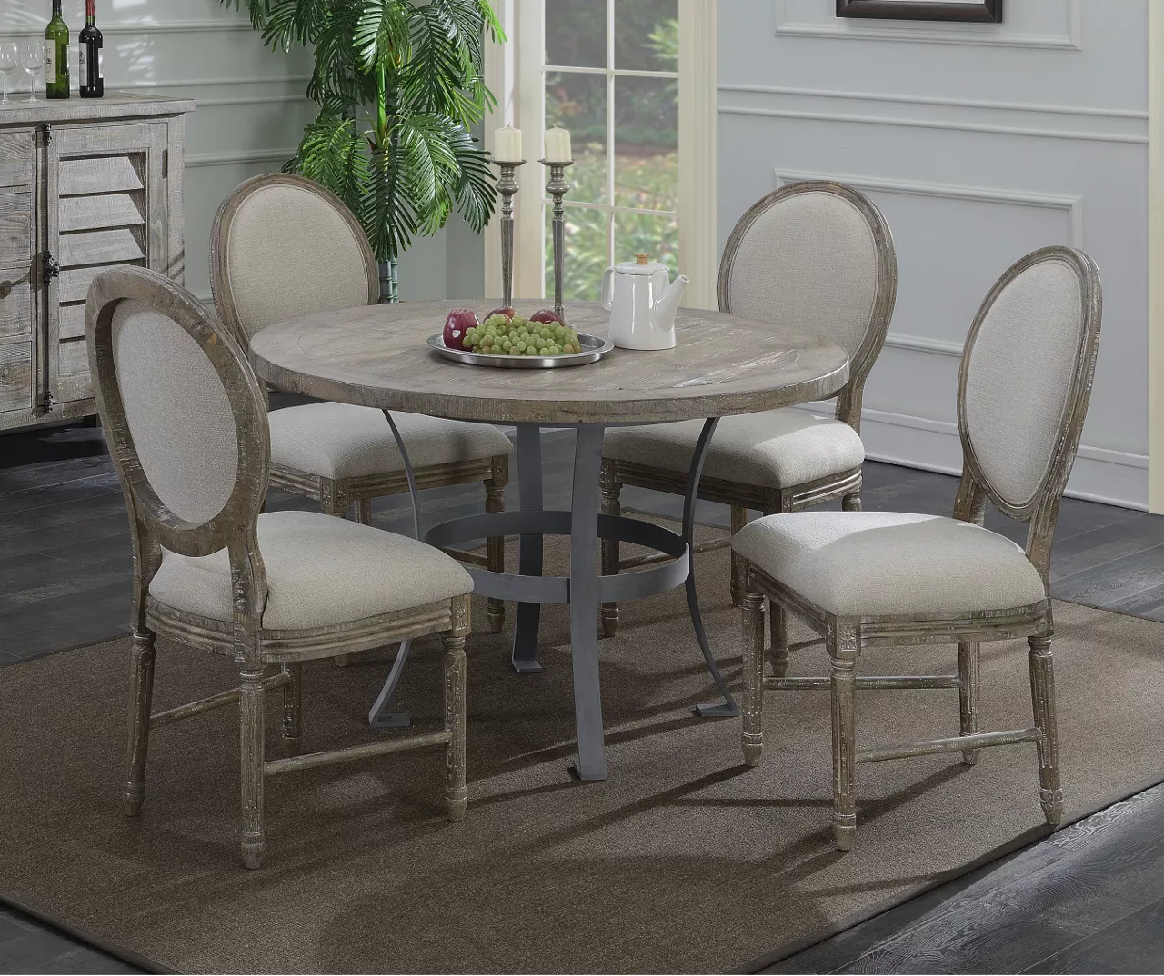 Sandstone Buff & Cream Upholstered Dining Chairs, 2-Pack - Image 3
