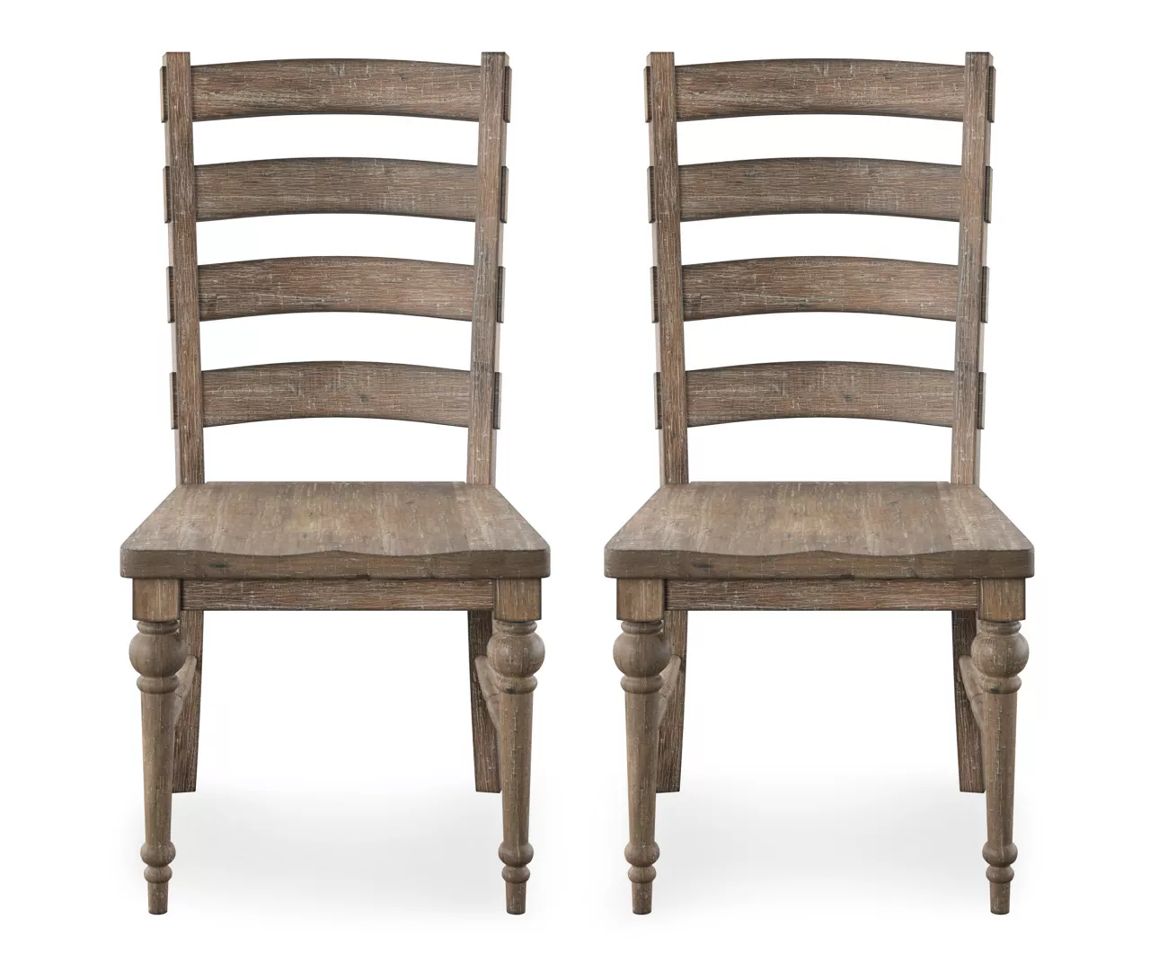 Sandstone Buff Ladderback Upholstered Dining Chairs, 2-Pack - Image 2