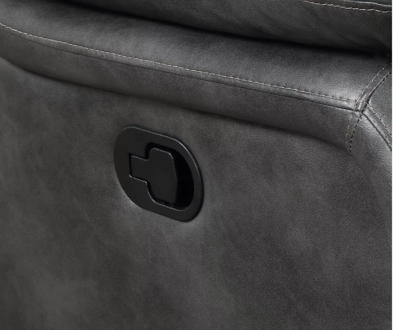 Paulson Gray Faux Leather Swivel Gliding Recliner - Image 4