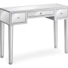 Mirror & Silver 3-Drawer Console Table