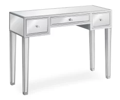 Mirror & Silver 3-Drawer Console Table