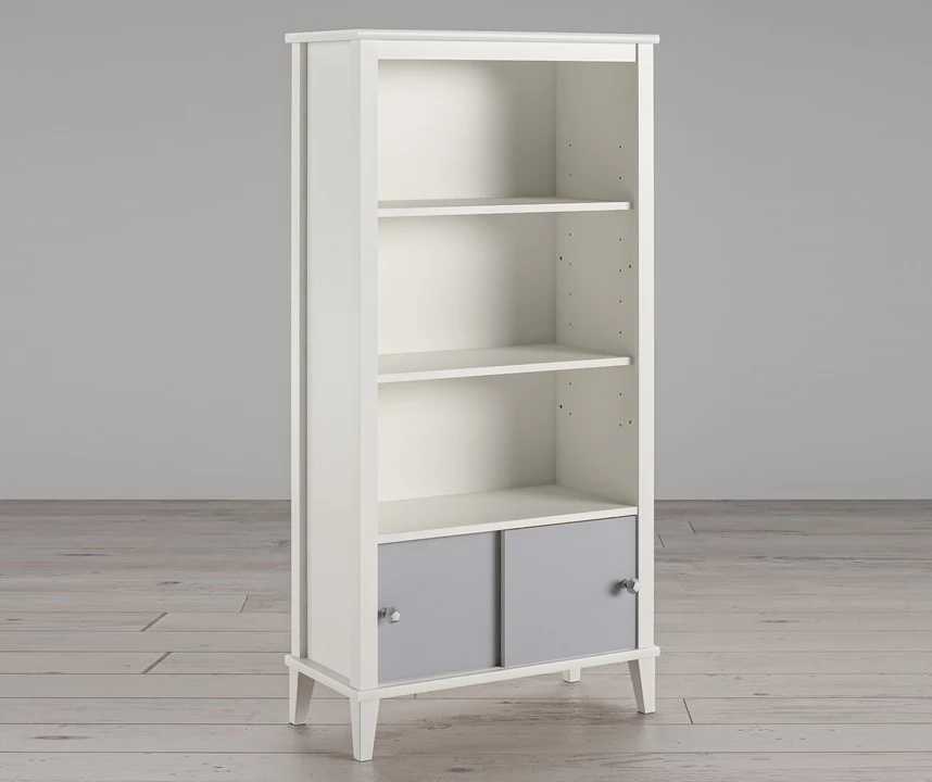 Monarch Hill Poppy Gray & White Bookcase - Image 2