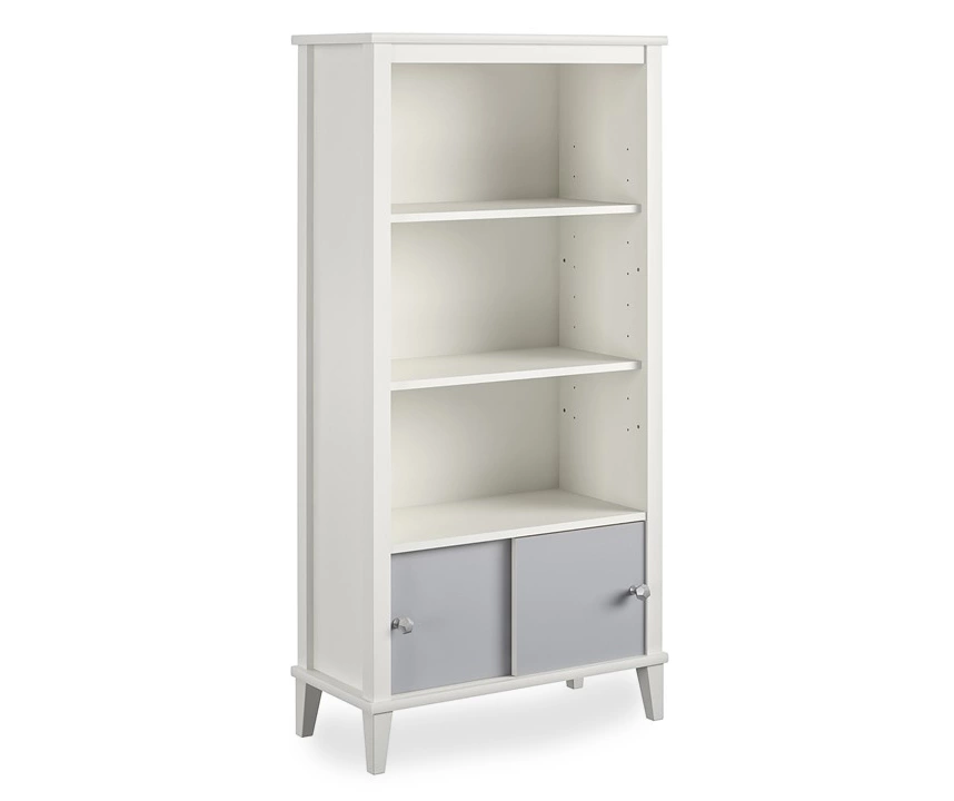 Monarch Hill Poppy Gray & White Bookcase