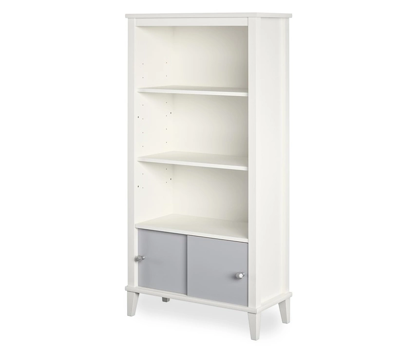 Monarch Hill Poppy Gray & White Bookcase - Image 4