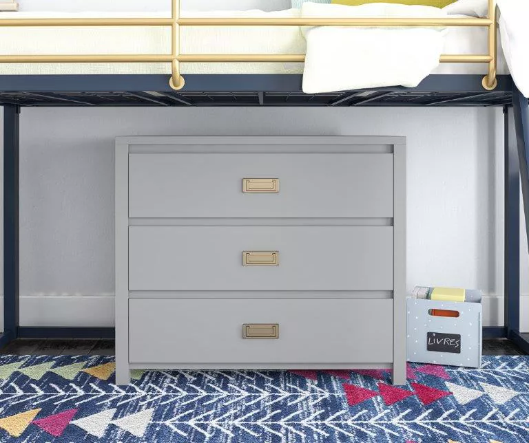 Monarch Hill Haven Dove Gray 3-Drawer Dresser - Image 2