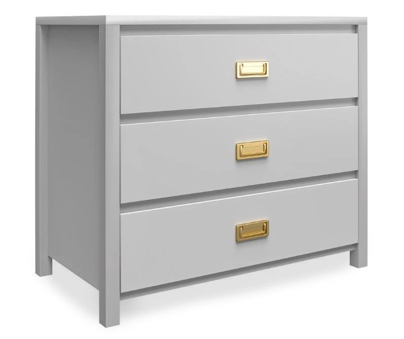 Monarch Hill Haven Dove Gray 3-Drawer Dresser - Image 4