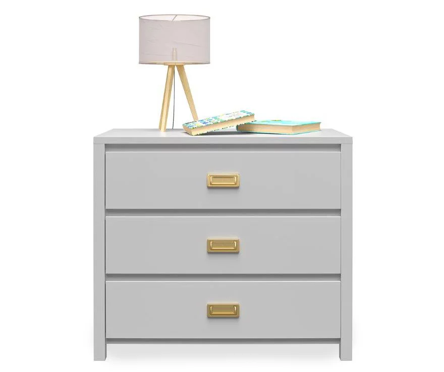 Monarch Hill Haven Dove Gray 3-Drawer Dresser - Image 5