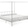 Marion White Metal King Canopy Bed