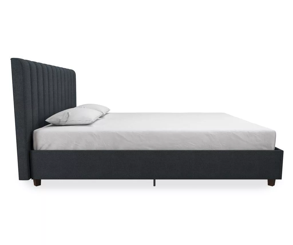 Novogratz Brittany Upholstered Linen Queen Bed - Image 6