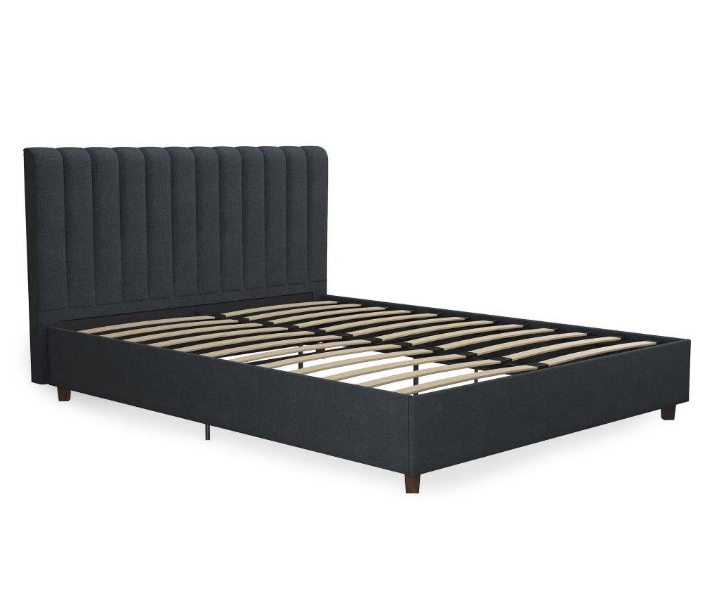 Novogratz Brittany Upholstered Linen Queen Bed - Image 7