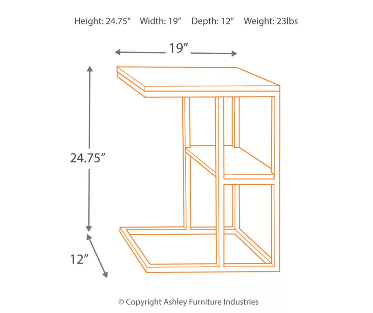 Forestmin Wood Cantilever Accent Table - Image 3