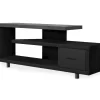 60" Black & Gray Top TV Stand