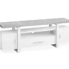 60" White & Cement Look TV Stand