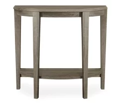 Dark Taupe 2-Tier Half Moon Console Table