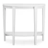 White 2-Tier Half Moon Console Table