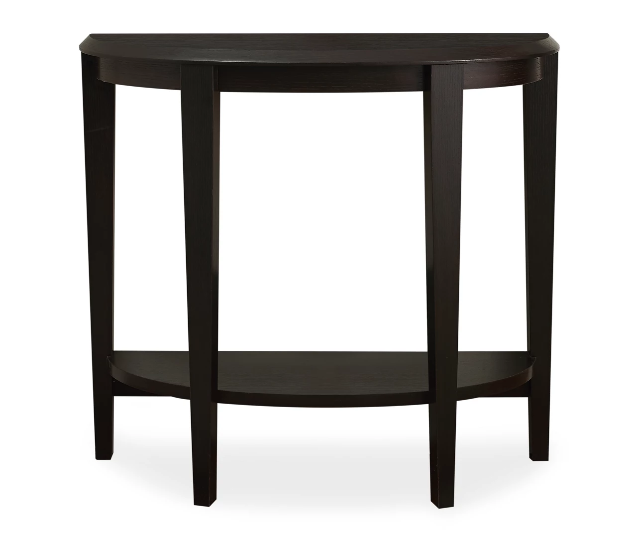 Espresso 2-Tier Half Moon Console Table