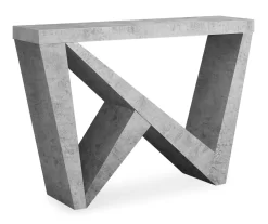 Gray Asymmetrical Console Table