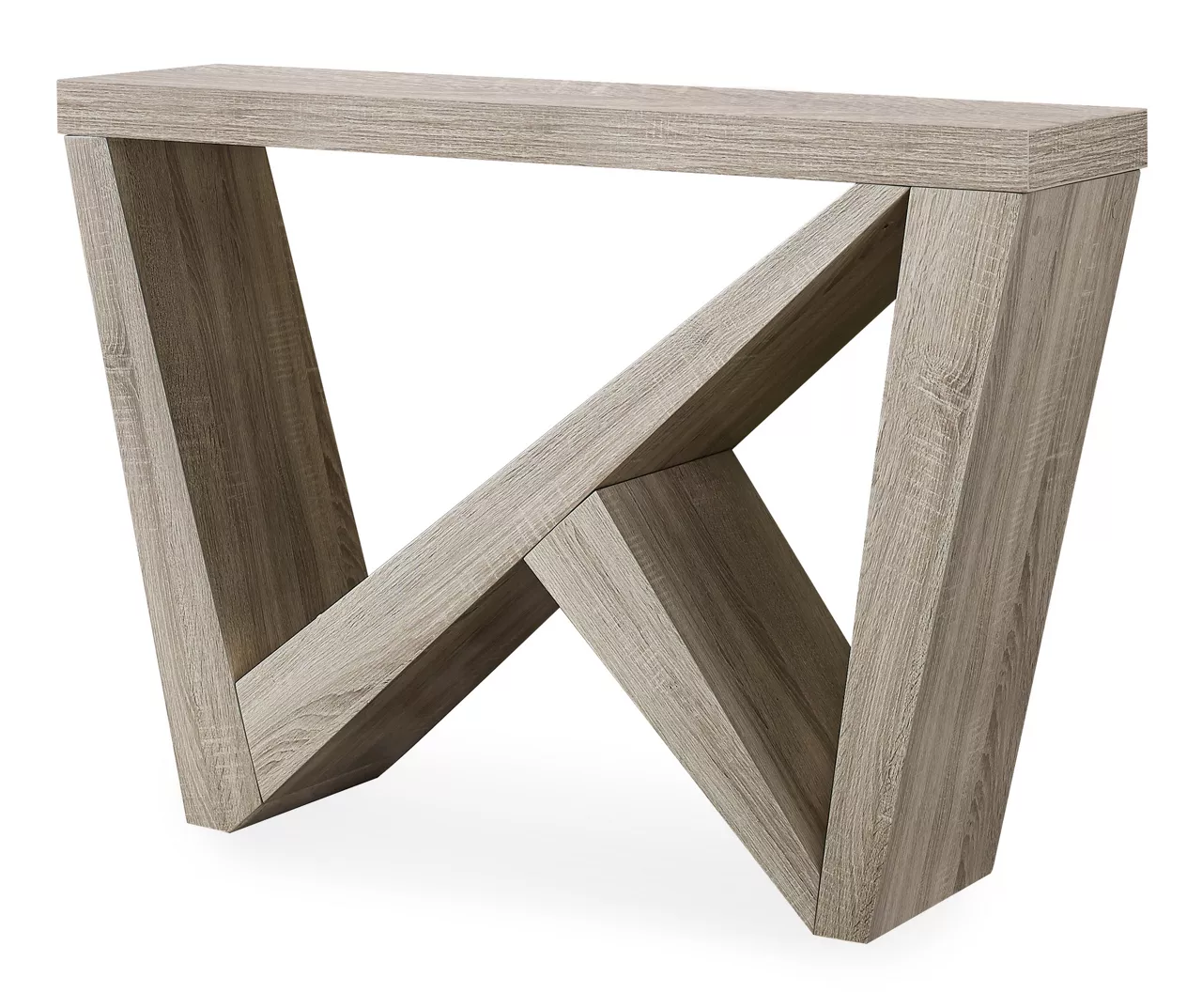 Dark Taupe Asymmetrical Console Table