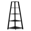 Monarch 4-Shelf Etagere Corner Bookcase