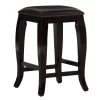 Dallas Wenge Brown Square Top Wood Nailhead Counter Stool