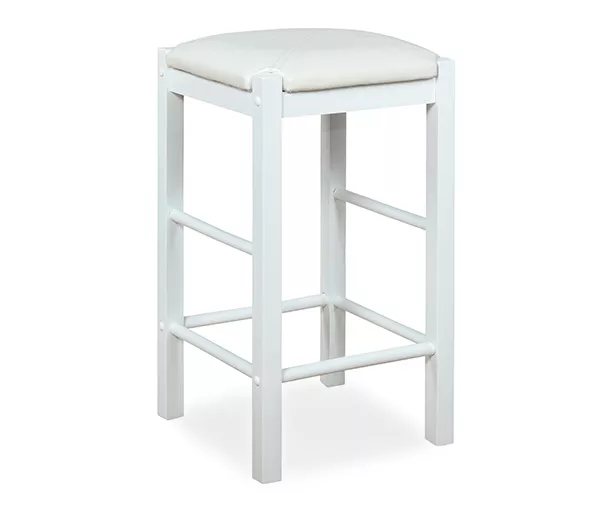 Bay Faux Leather & Wood Counter Stools, 2-Pack