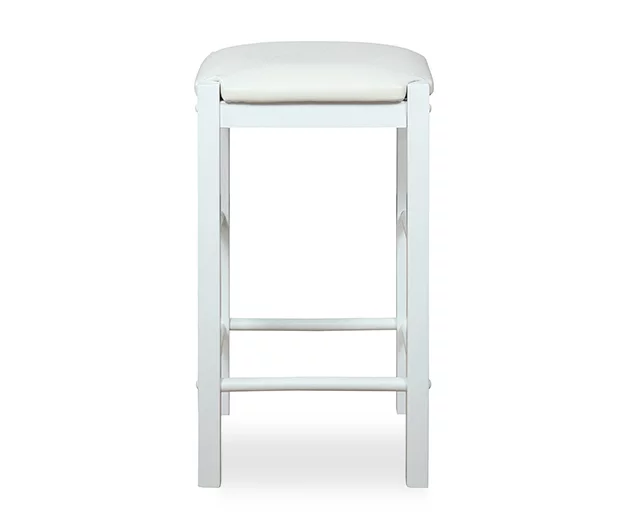 Bay Faux Leather & Wood Counter Stools, 2-Pack - Image 4