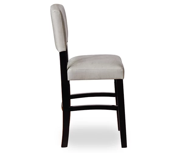 Trevor Dove Gray & Black Faux Leather Upholstered Counter Stool - Image 3