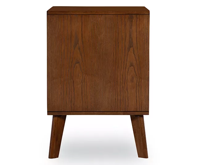 Shay Walnut 2-Drawer Wood Nightstand - Image 3